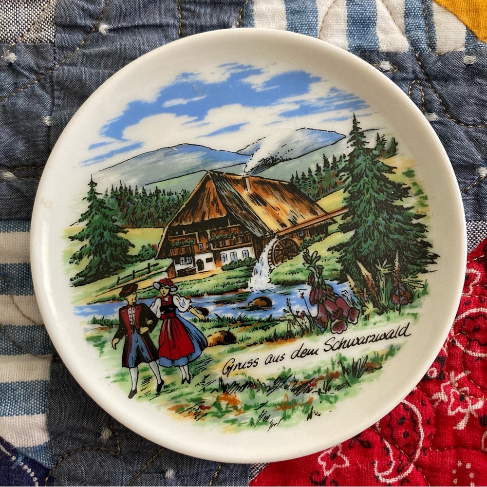 Vintage Mini 3.75” Greetings from the Black Forest Travel Germany Souvenir Plate
